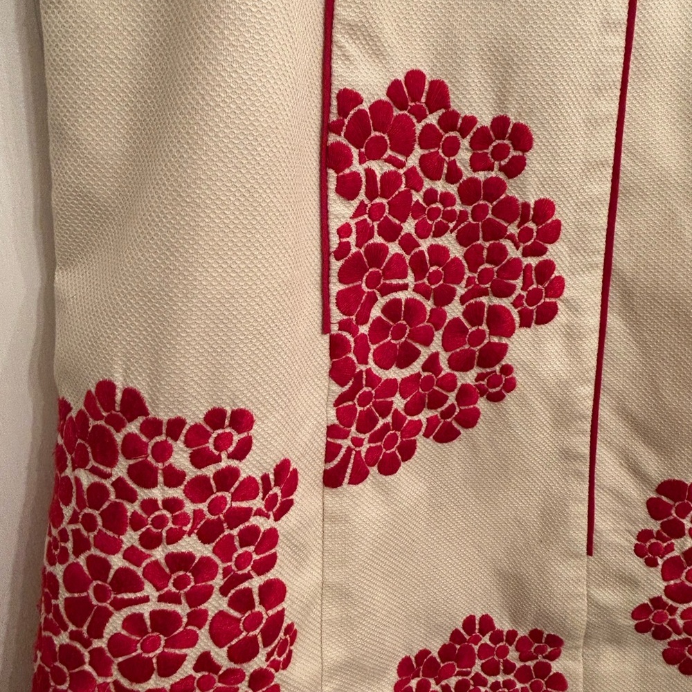 Floreat Cream and Red Floral Midi Dress - Picture 3 of 8